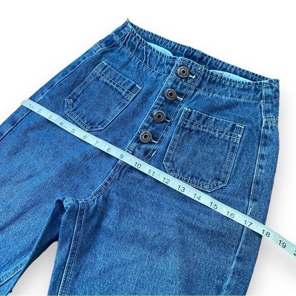 PRINCESS Polly Vela High Waisted Button Front Straight Leg Jeans | Size 2 - Picture 13 of 16